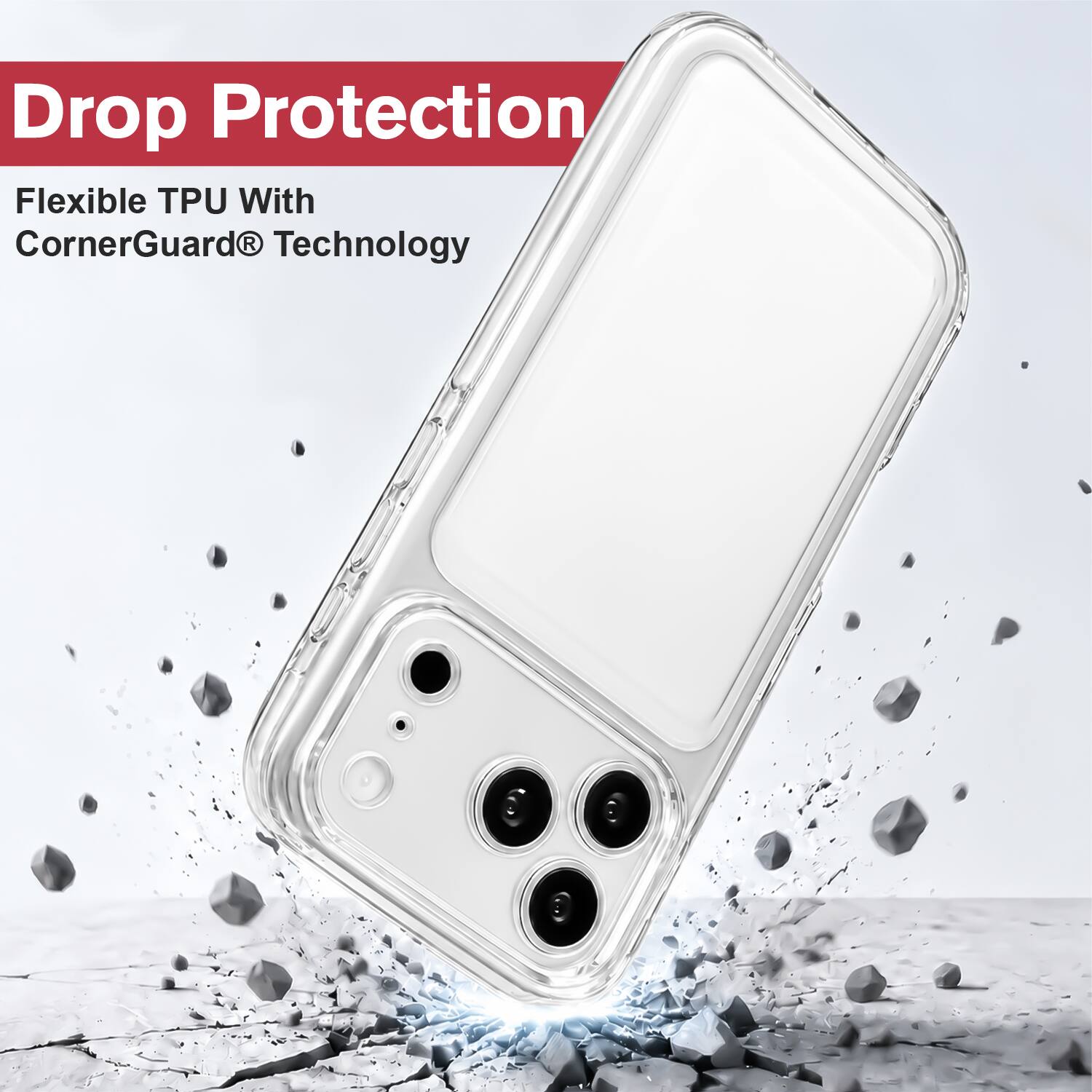 Drop Protection  
Flexible TPU With CornerGuard® Technology