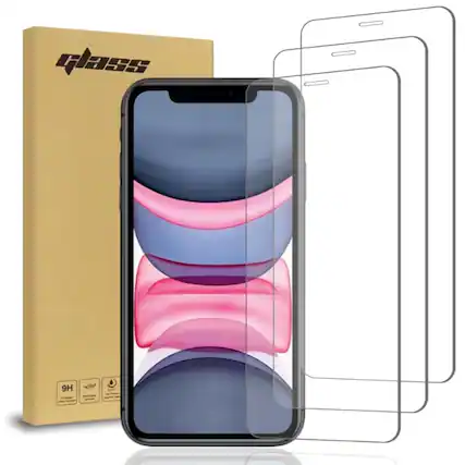 Front. RomeTech - Rome Tech Tempered Glass for Apple iPhone 11 - 3 Pack - Transparent.