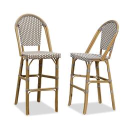 Bamboo Pattern/Grey-Bar Stool