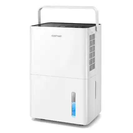 Front. Costway - Costway Dehumidifier for Home, 6000 Sq.Ft 120 Pint Compressor Dehumidifier with Drain Hose - White.