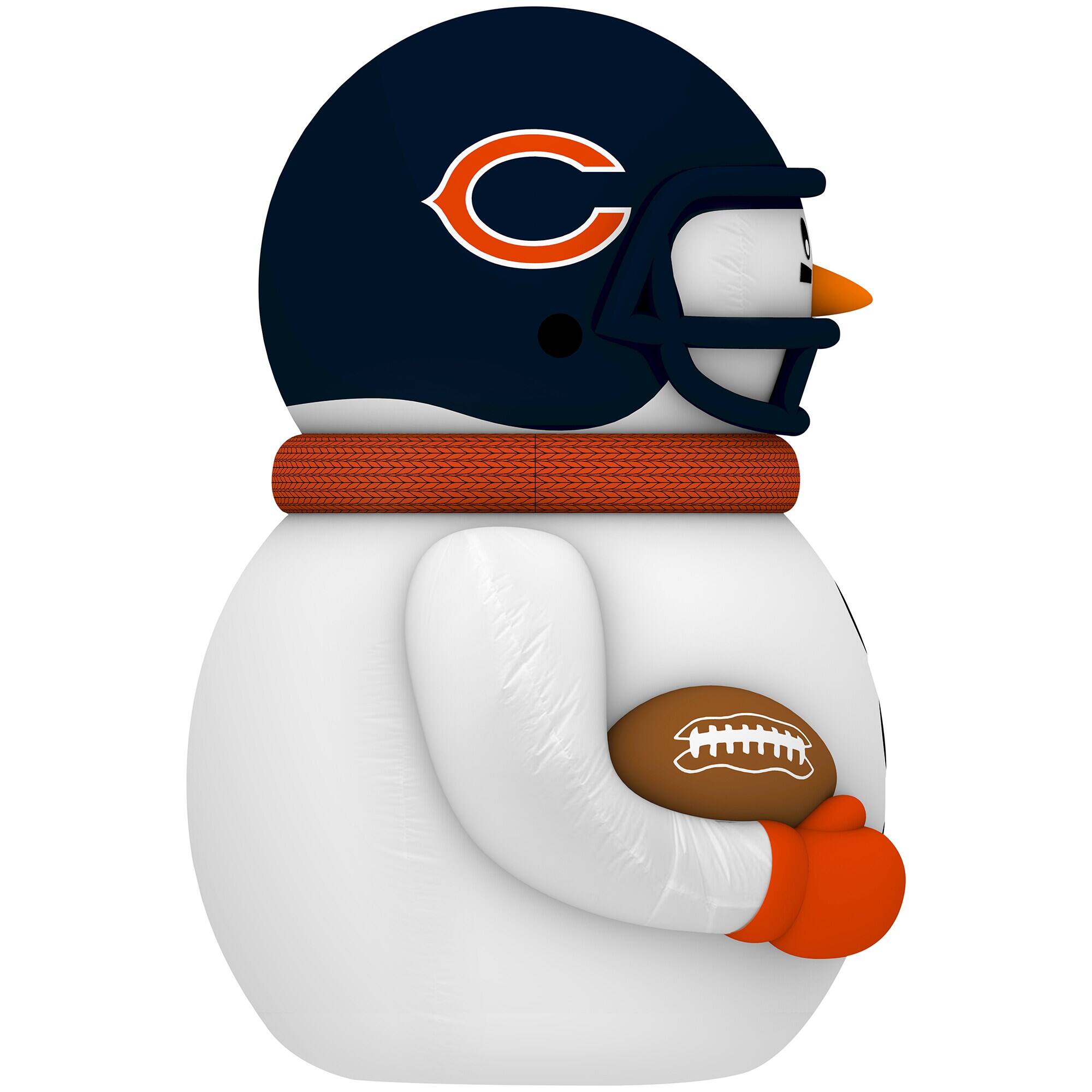 Alt View 2. Sporticulture - Chicago Bears 7' Inflatable Snowman Player - Blue.