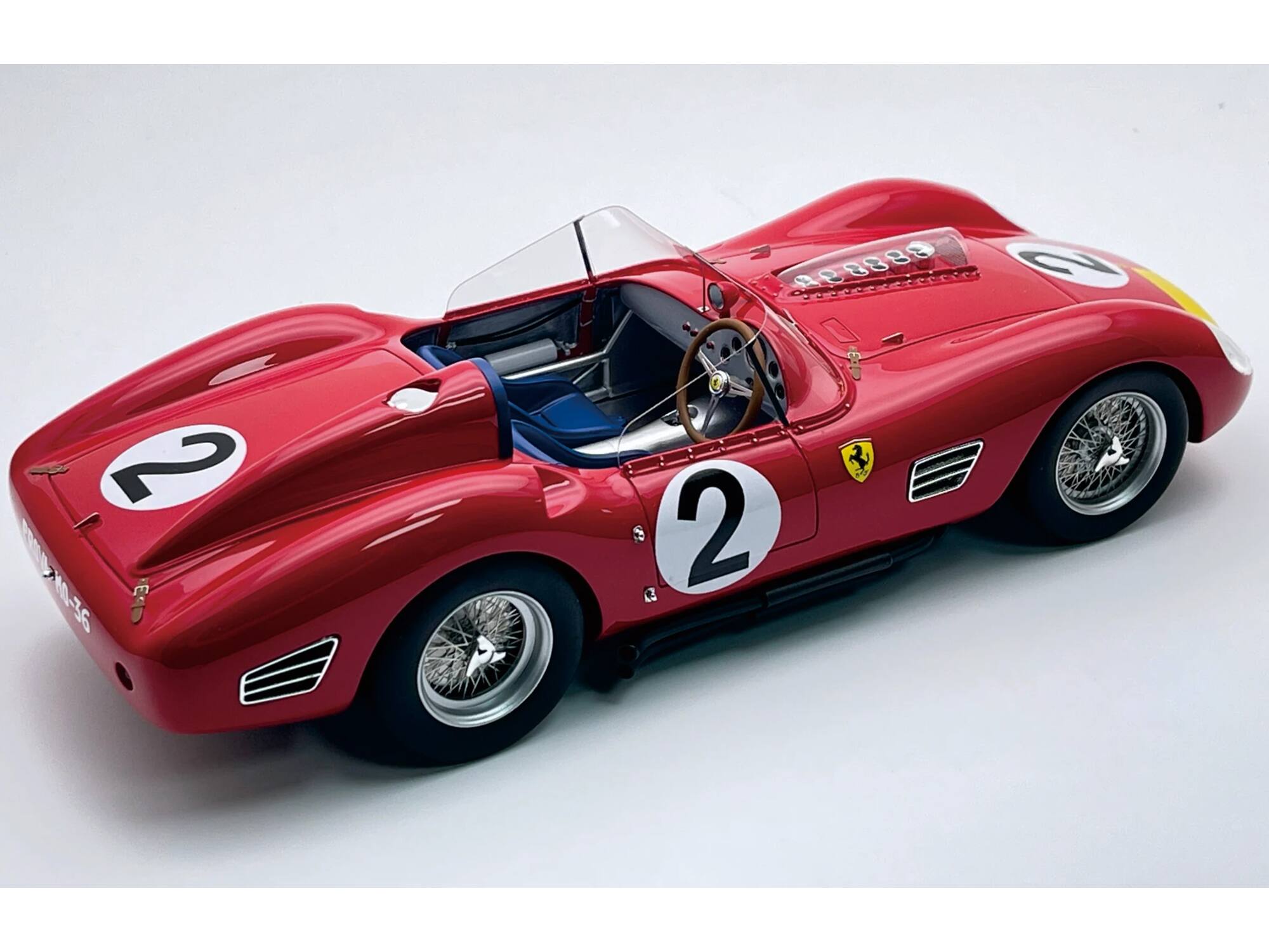 Alt View 1. Tecnomodel - Ferrari 250 TR59-60 #2 "Scuderia Ferrari" 3rd Place "1000 km Nurburgring" (1960) with Case 1/18 Model Car by Tecnomodel.