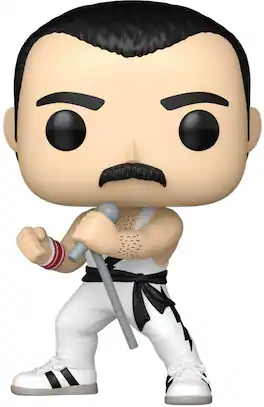 Queen - Funko POP! Rocks: Queen - Freddie Mercury (White Singlet) - COLLECTIBLES - Multicolor