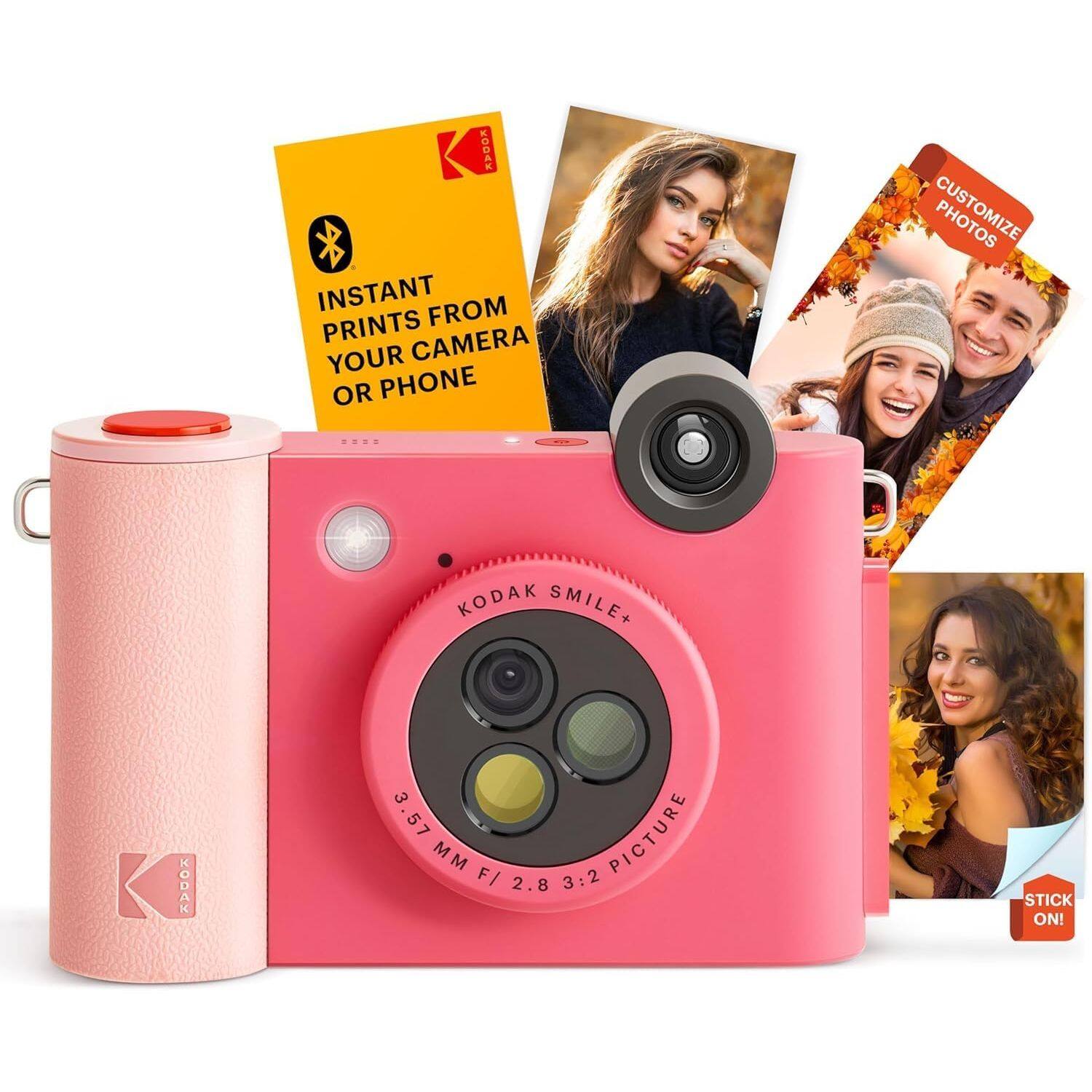 KODAK INSTANT PRINTS FROM YOUR CAMERA OR PHONE  
KODAK SMILE+  
3.57 MM F/2.8 3:2 PICTURE  
STICK ON!