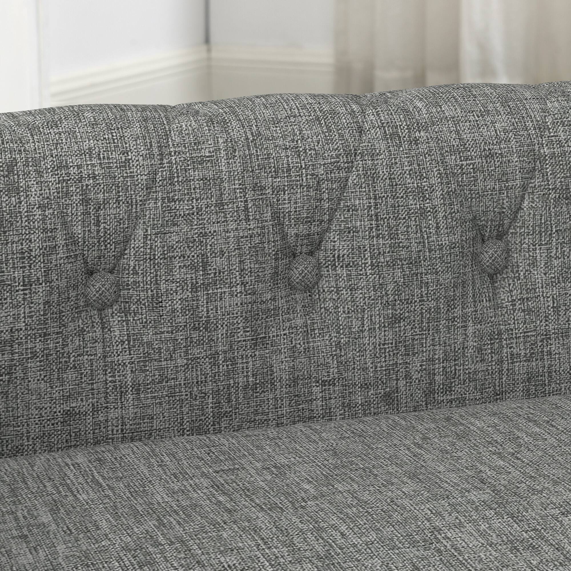 Left. APRILSOUL - Elegant rectangular pet bed for small and medium sized dogslinen fabric dog sofa Light grey - LIGHT GREY.