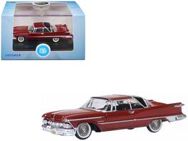 Oxford Diecast - 1959 Chrysler Imperial Crown 2 Door Hardtop Radiant Top 1/87 (HO) Scale - Red With Black