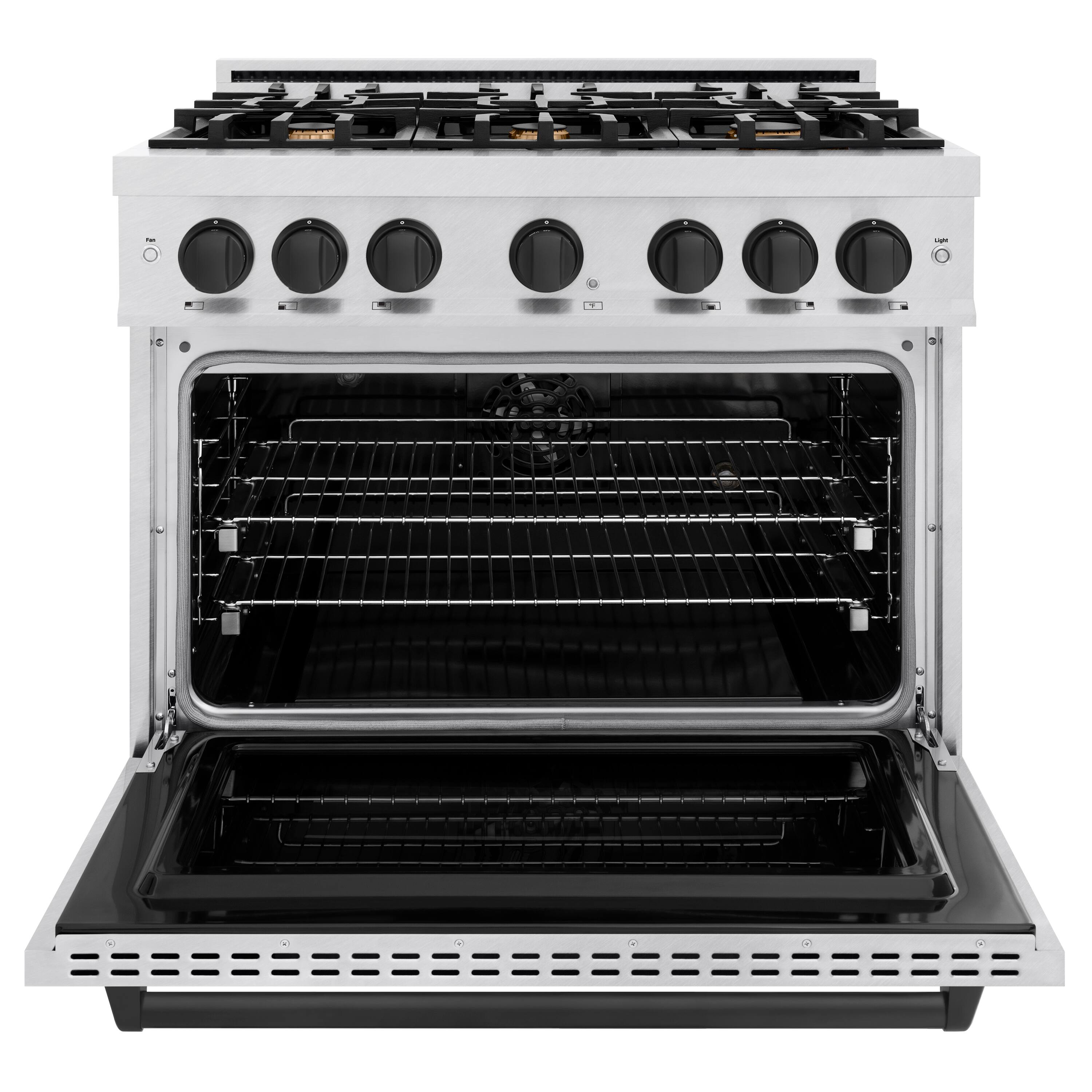 Alt View 1. ZLINE - ZLINE Autograph 36 in. Classic Dual Fuel Satin Steel Range w/ 6 Burners & Black Accents (CDRSZ-36-MB) - Stainless Steel.