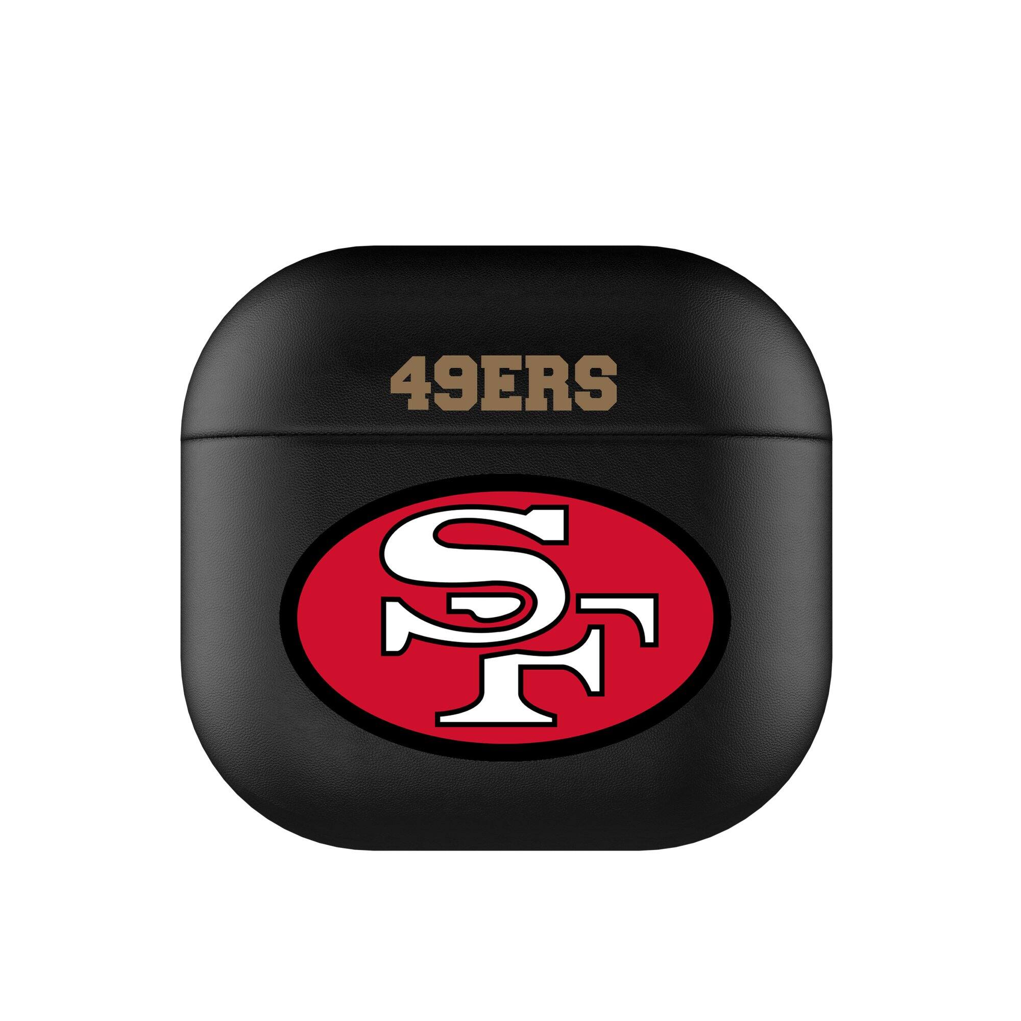 Front. Keyscaper - San Francisco 49ers San Francisco 49ers Insignia AirPods 4th Generation Case Cover - No Size - Black.