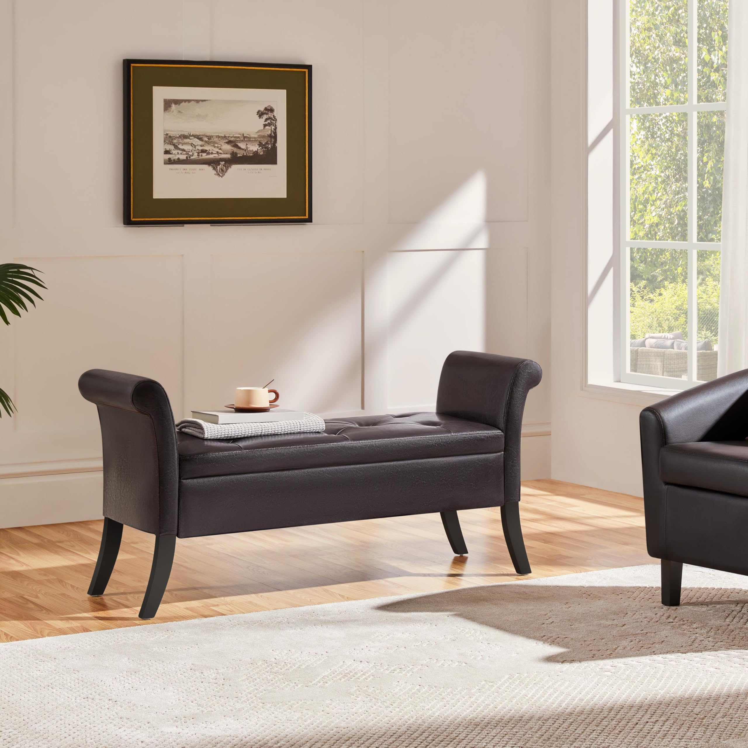 Dark Brown Faux Leather