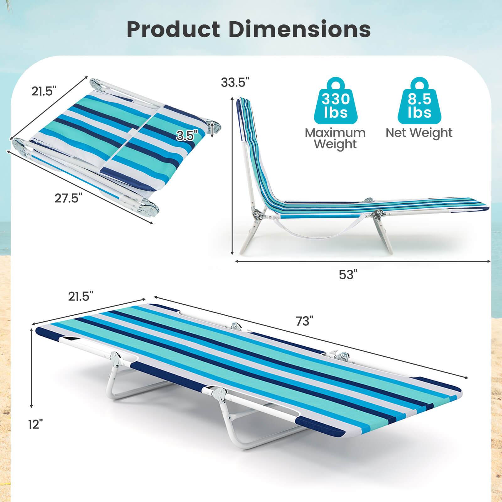 Product Dimensions:  
- Folded: 21.5" x 3.5" x 27.5"  
- Unfolded: 53" x 73" x 12"  
Maximum Weight: 330 lbs  
Net Weight: 8.5 lbs