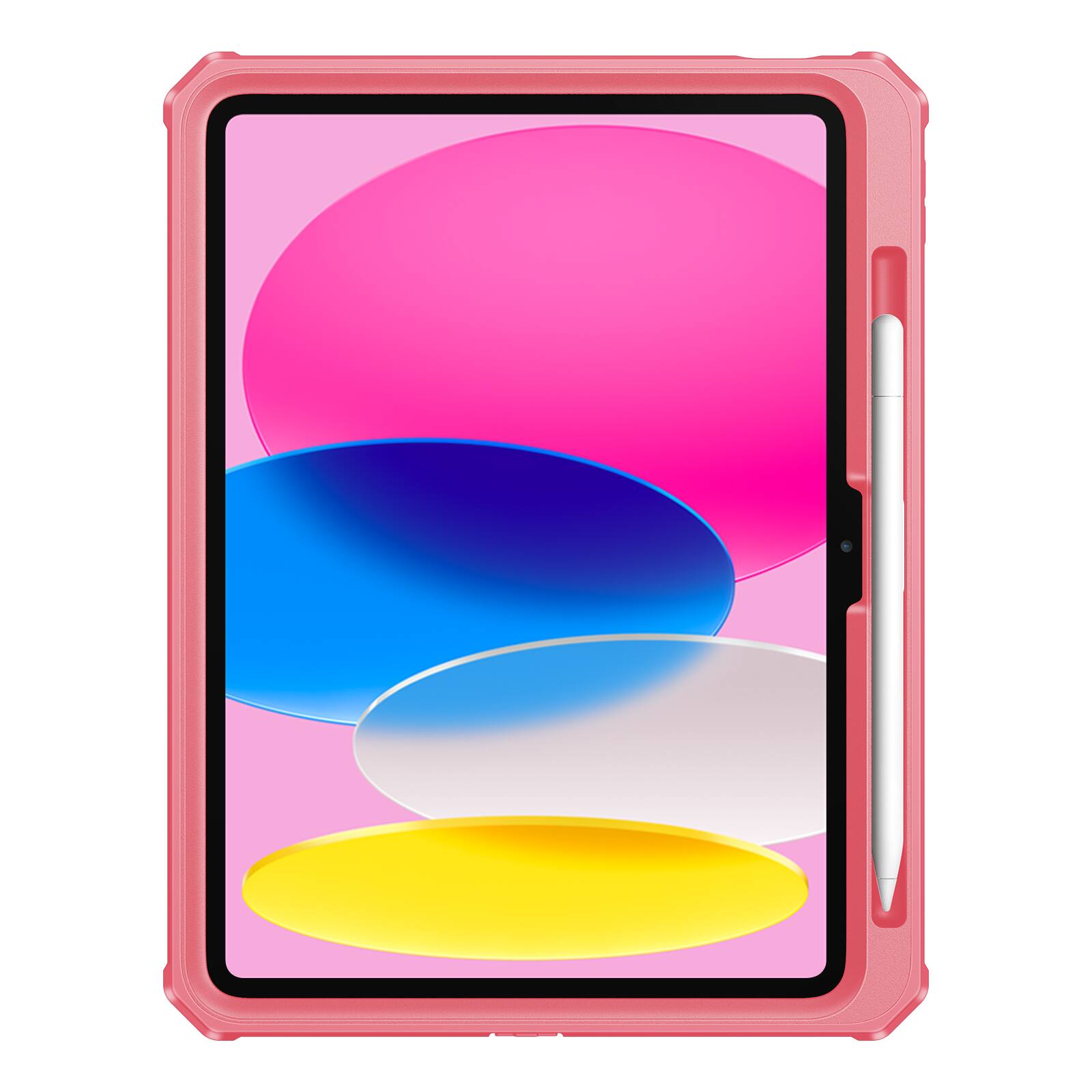 Alt View 3. Fintie - Rugged Case for iPad (A16) 11th Gen 11-inch/iPad 10th Gen 10.9"| 360 Degree Rotating Stand with Screen Protector - Watermelon.