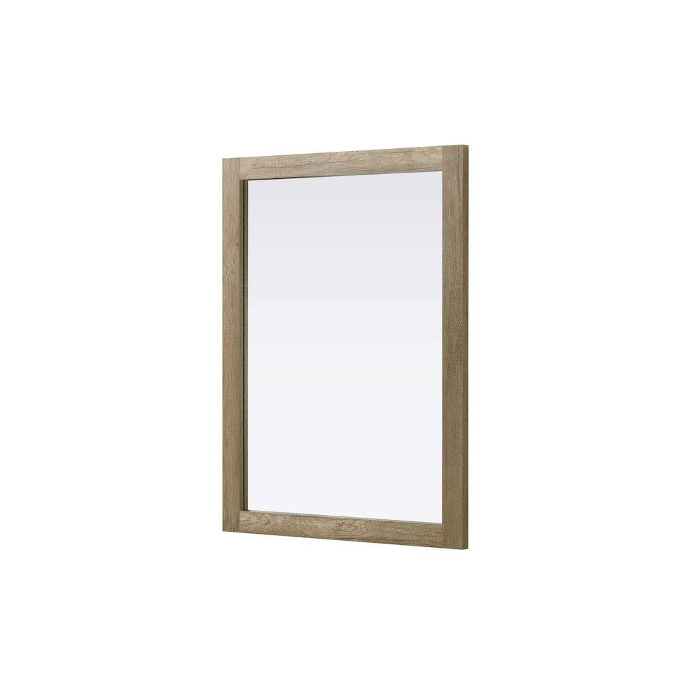 Alt View 3. Elegant Kitchen and Bath - Noah Wooden Rectangle Mirror 27 x 36 in Natural Oak - Natural Oak.