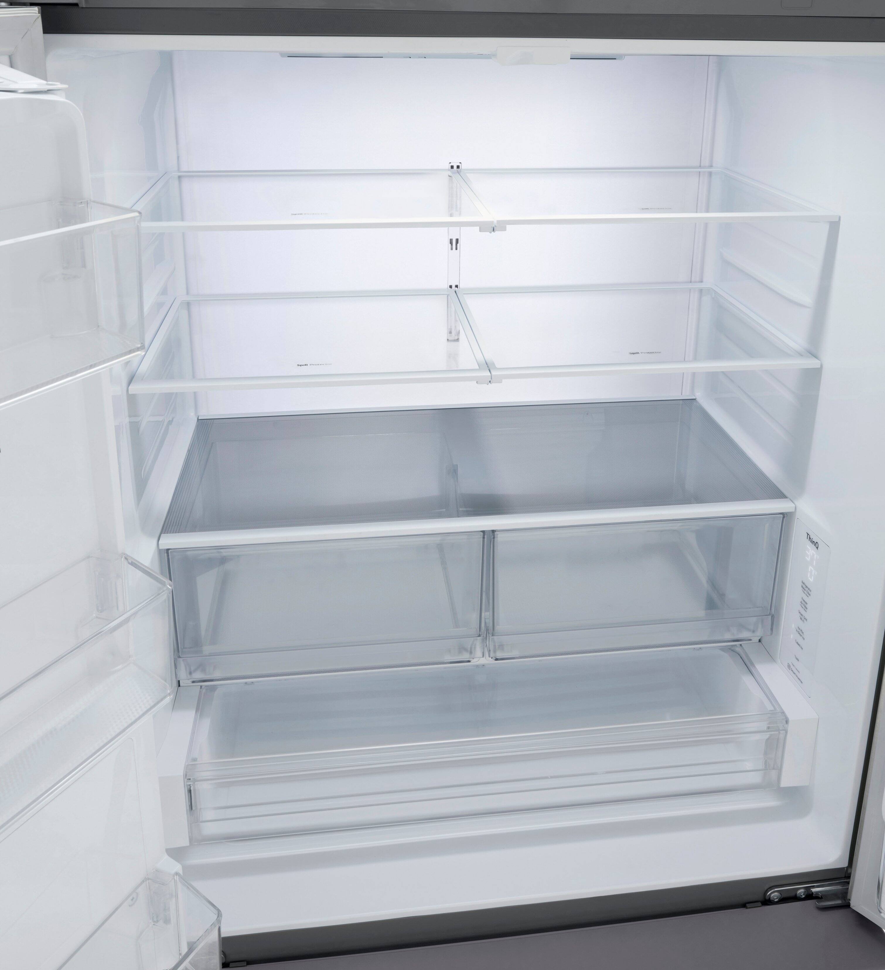 Alt View 16. LG - Counter-Depth MAX 25.5 Cu. Ft. French Door Smart Refrigerator with Ice Plus - PrintProof Noble Steel.