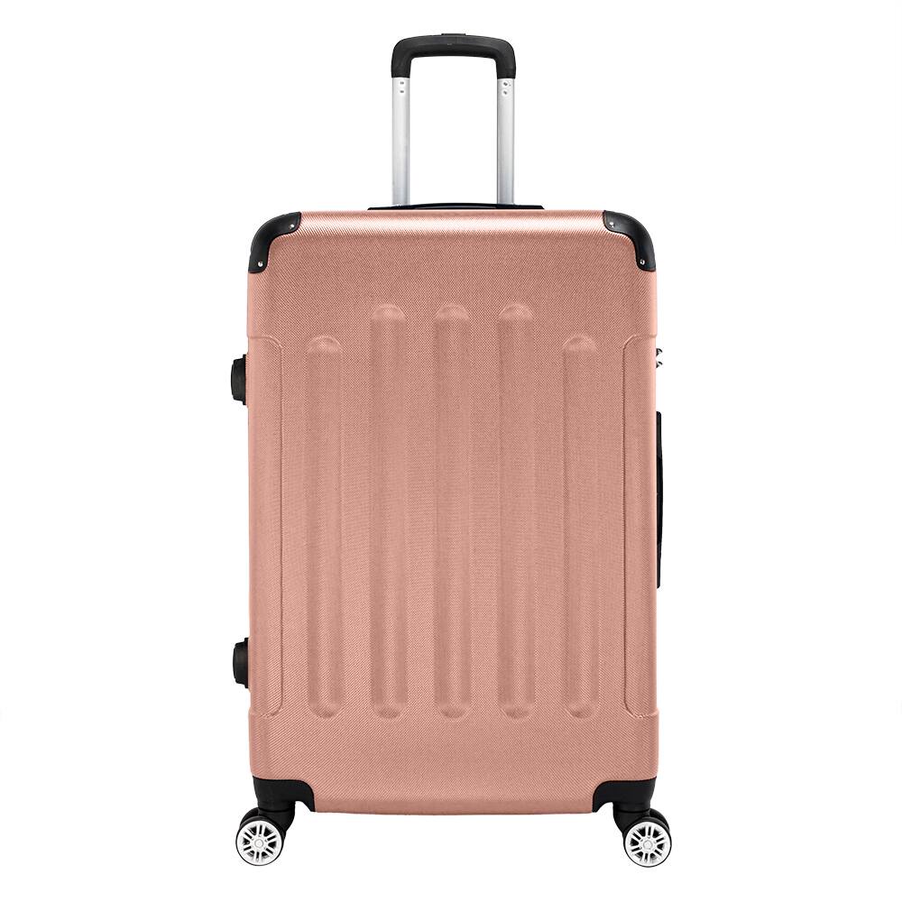 Alt View 2. Winado - 20"/24"/28" 3-Piece Hardshell Carry-On Luggage Set, Lightweight ABS Suitcase with Spinner Wheels & TSA Lock - Rose Gold.