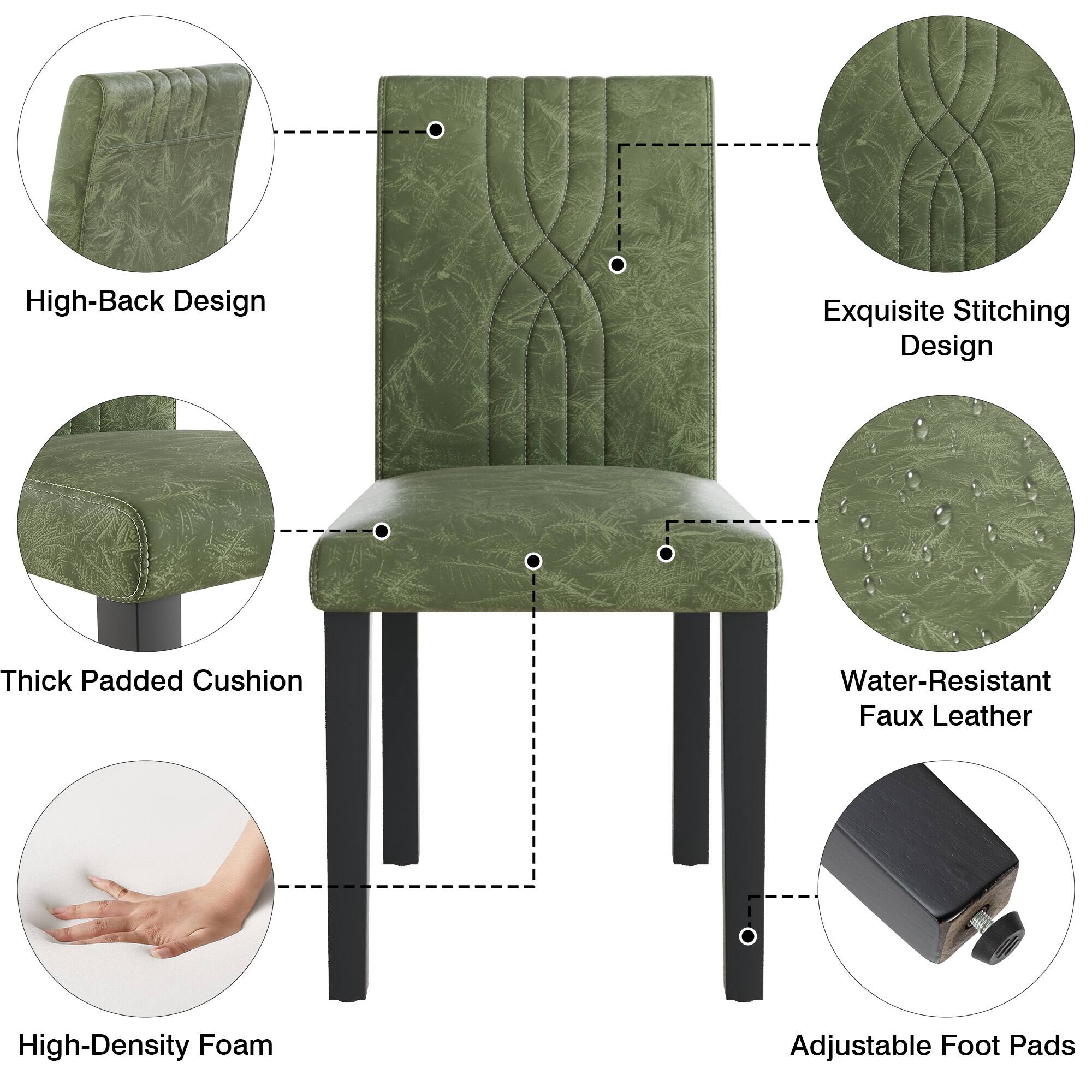 - High-Back Design
- Exquisite Stitching Design
- Thick Padded Cushion
- Water-Resistant Faux Leather
- High-Density Foam
- Adjustable Foot Pads