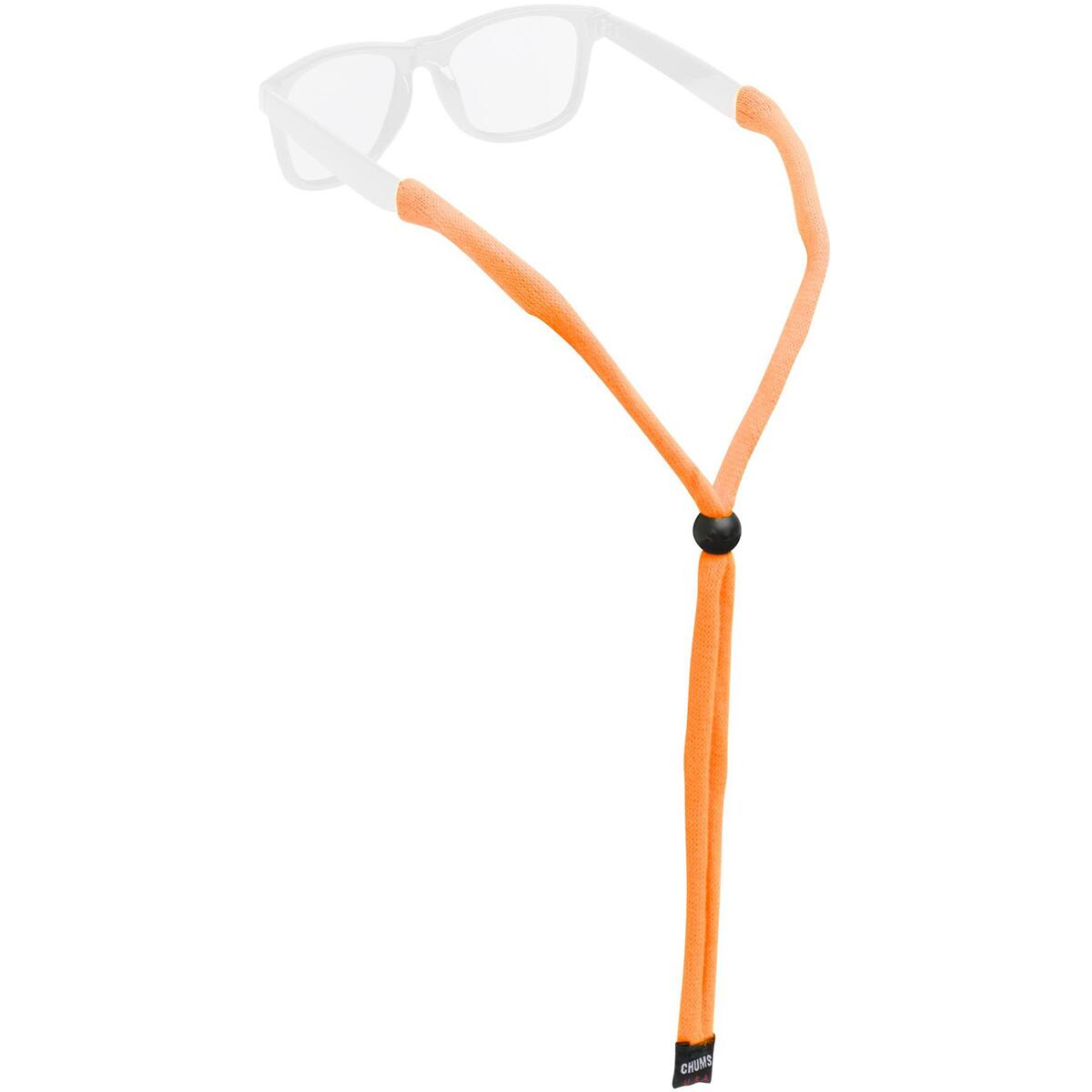 Front. Chums - Chums Original Standard Cotton Eyewear Retainer - EV Orange - EV Orange.