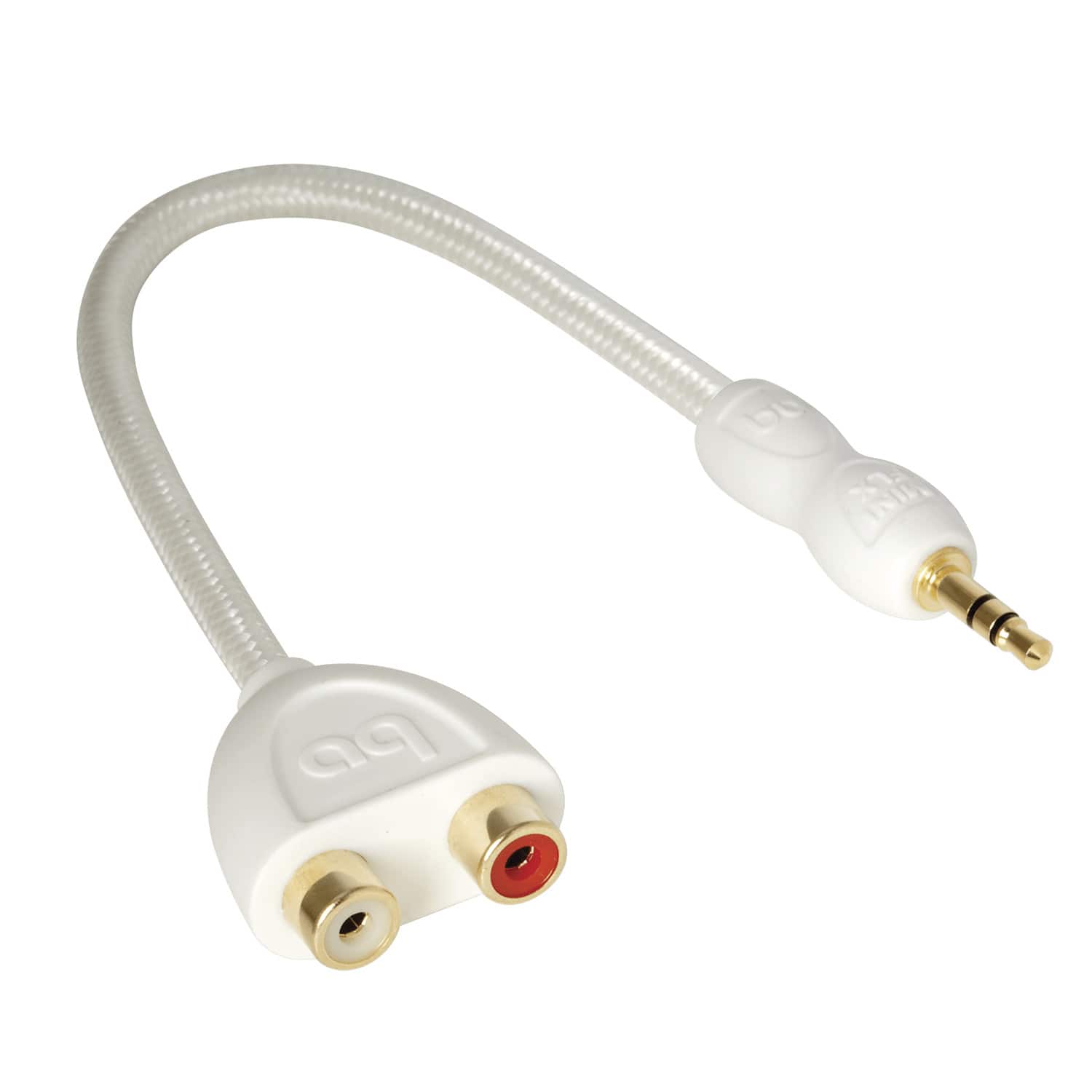 AudioQuest - FLX-Mini > RCA Adaptor - Flexible 3.5mm Mini > RCA - White - Front_Zoom
