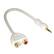 Front. AudioQuest - AudioQuest FLX-Mini > RCA Adaptor - Flexible 3.5mm Mini > RCA - White.