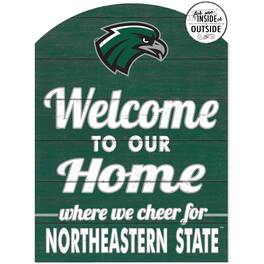 Jardine - Northeastern State Riverhawks 16'' x 22'' Indoor/Outdoor Marquee Sign - Green