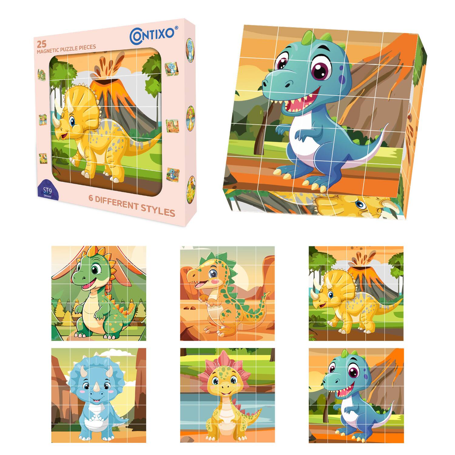 25 Magnetic Puzzle Pieces  
6 Different Styles  

ONTIXO®  
ST9