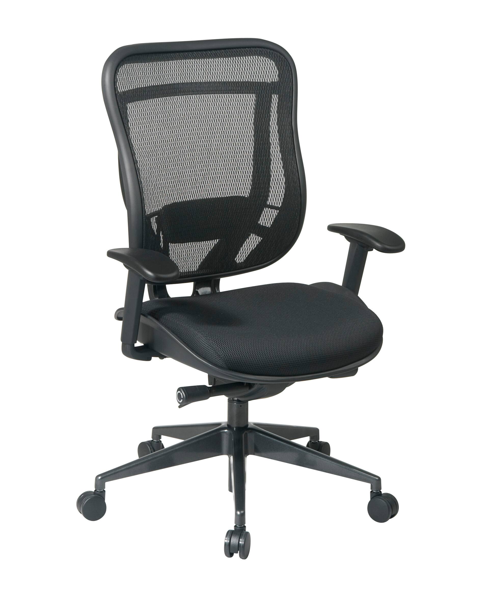 Angle. Office Star Products - Executive High Back Chair - Black.