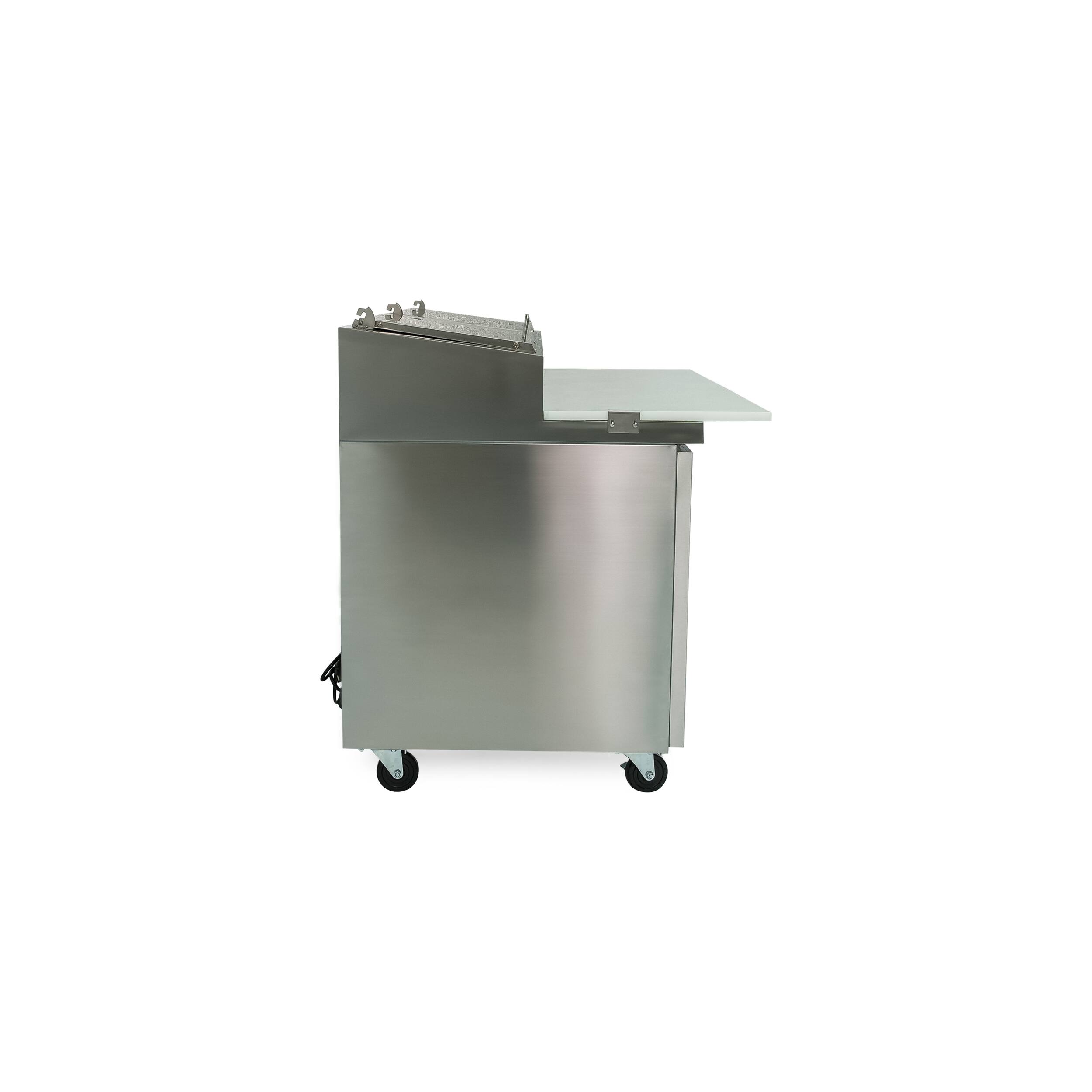 Alt View 8. Magic Chef - Commercial 16 cu. ft. 2-Door Pizza Prep Table Refrigerator in Stainless Steel - Stainless Steel.