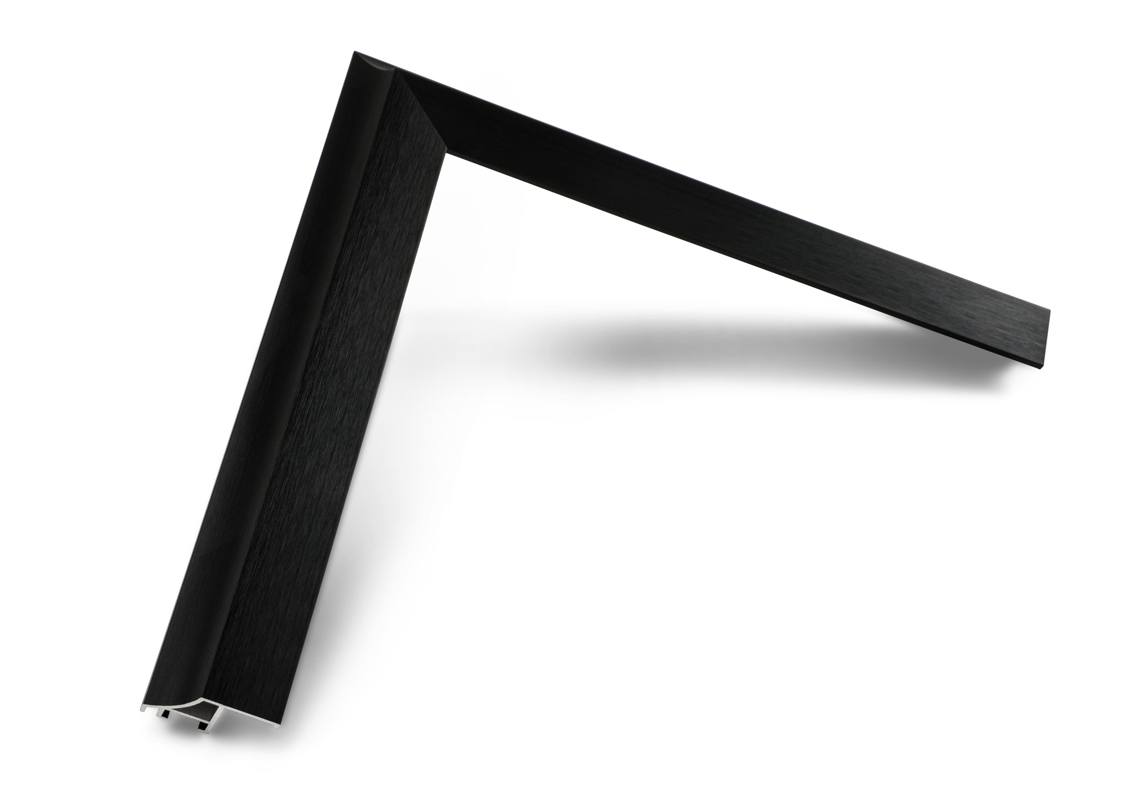 Alt View 14. Deco TV Frames - Alloy Scoop Bezel for Samsung The Frame TV - 50" - Anodized Black.