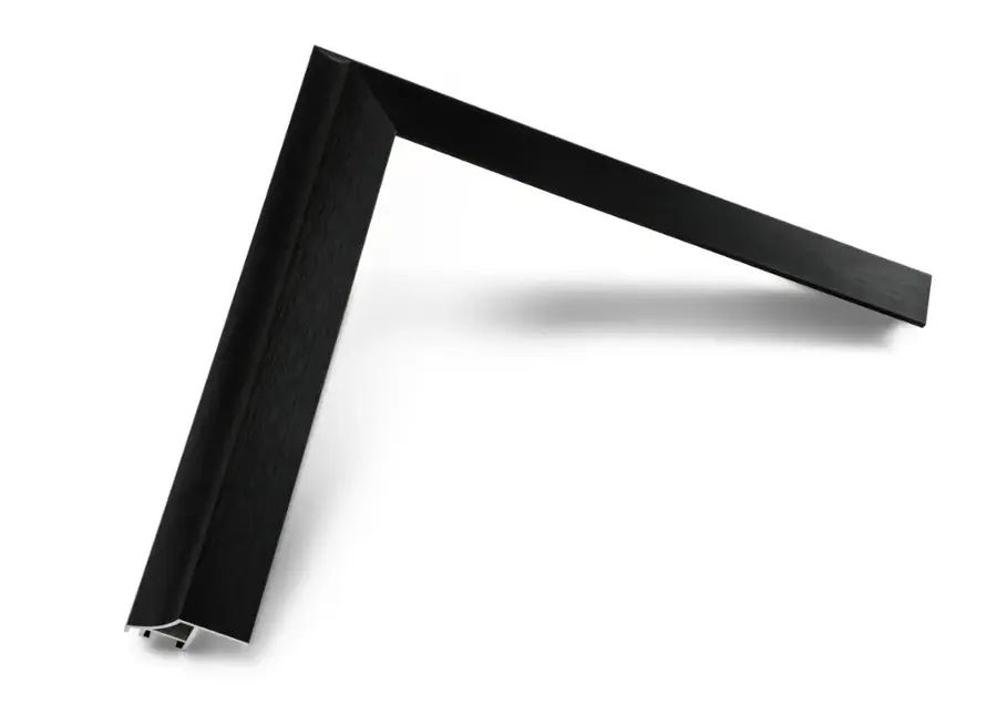 Alt View 14. Deco TV Frames - Alloy Scoop Bezel for Samsung The Frame and Frame Pro TV - 55" - Anodized Black.