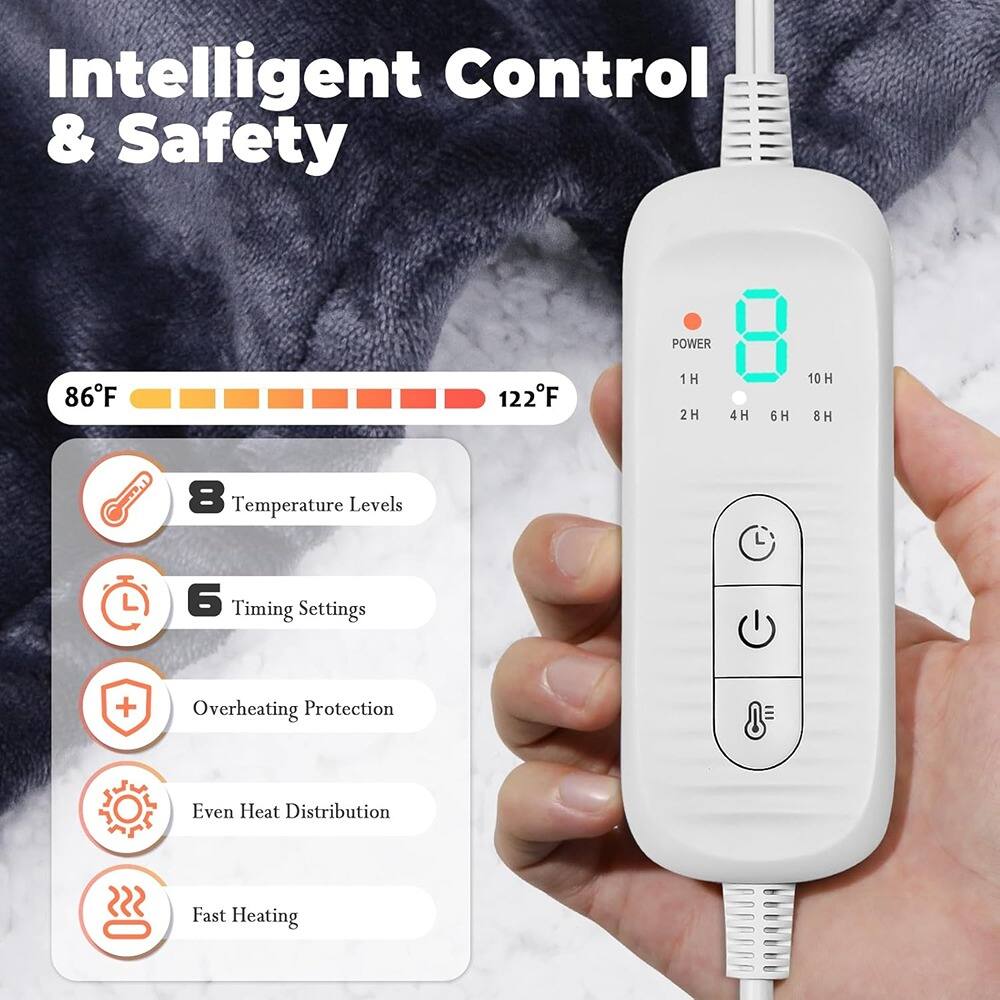 Intelligent Control & Safety

86°F 122°F

8 Temperature Levels

6 Timing Settings

Overheating Protection

Even Heat Distribution

Fast Heating
