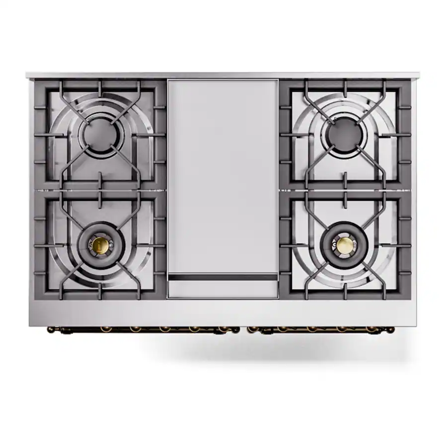 2 Range Dimensions ILVE Nostalgie II Series 40 in. Dual Fuel Range with 6 Sealed Burners ...