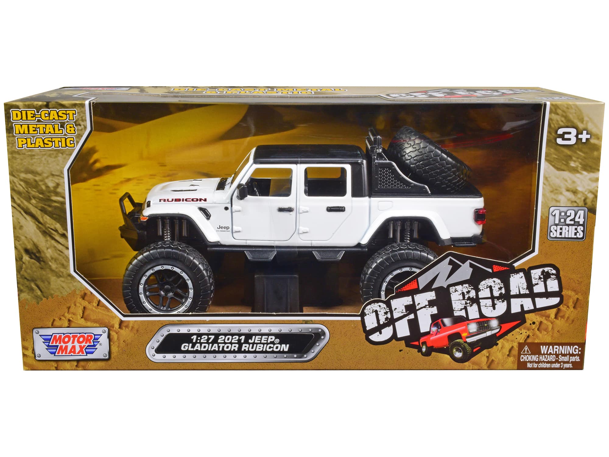 "2021 Jeep Gladiator Rubicon Off-Road Pickup Truck White with Black Top ""Off Road"" Series 1/27 Model Car by Motormax" price history on PriceWatchPro