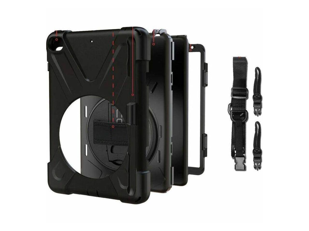 Alt View 5. CODi - CODi Rugged Case for iPad Air/Pro 11" & Air 10.9" with Kickstand & Strap - Black.