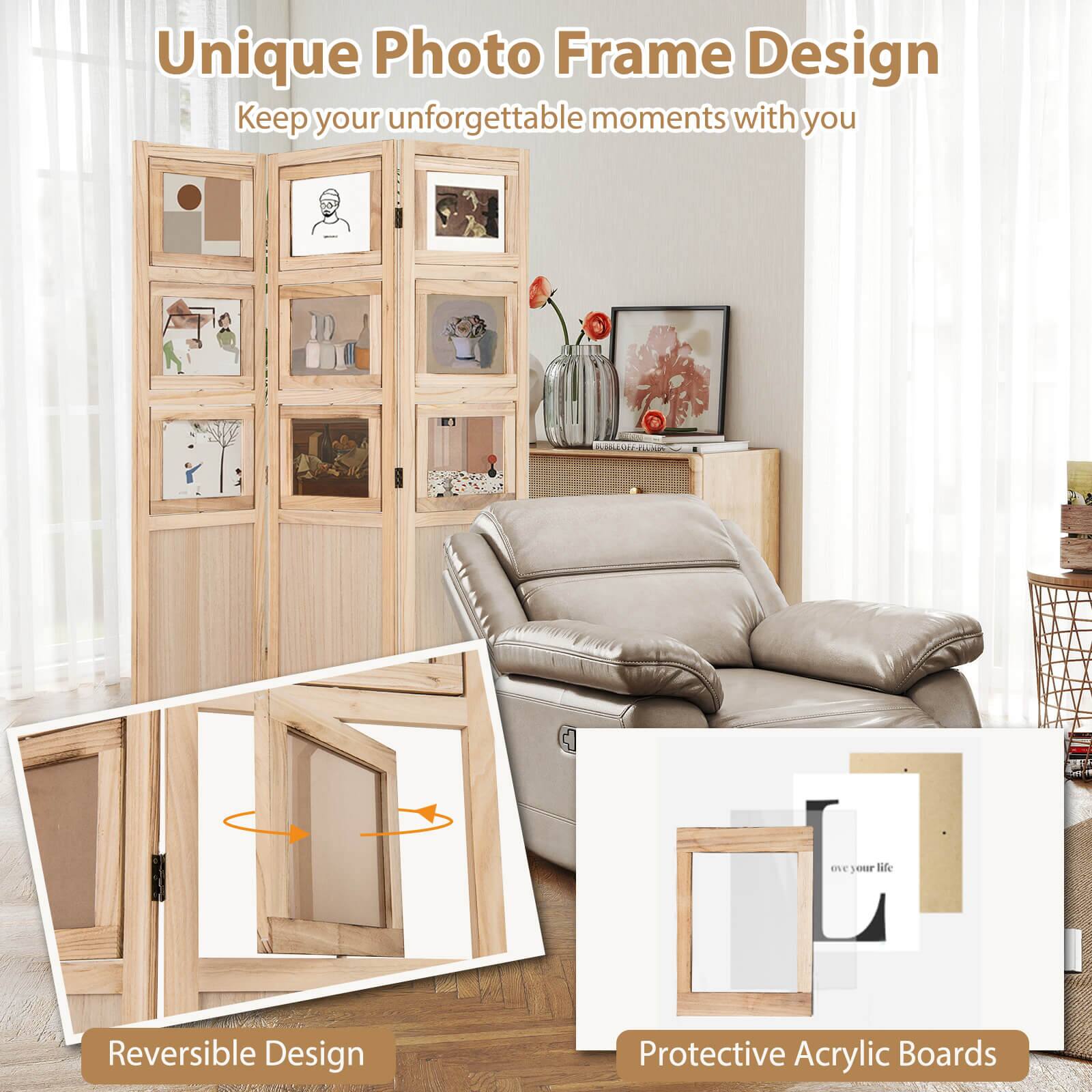 Unique Photo Frame Design  
Keep your unforgettable moments with you  

Reversible Design  
Protective Acrylic Boards