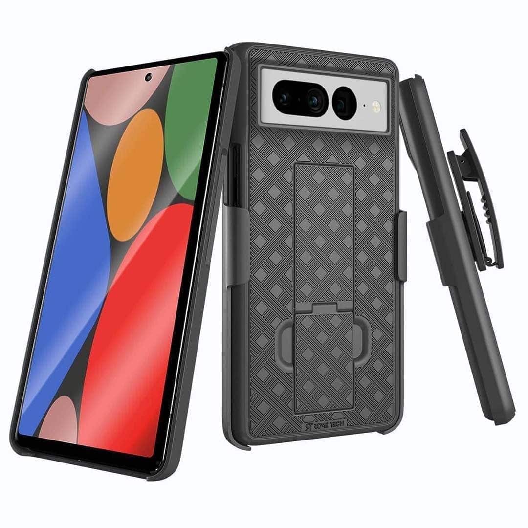 RomeTech - Shell Holster Combo Case for Google Pixel 7 Pro - Black