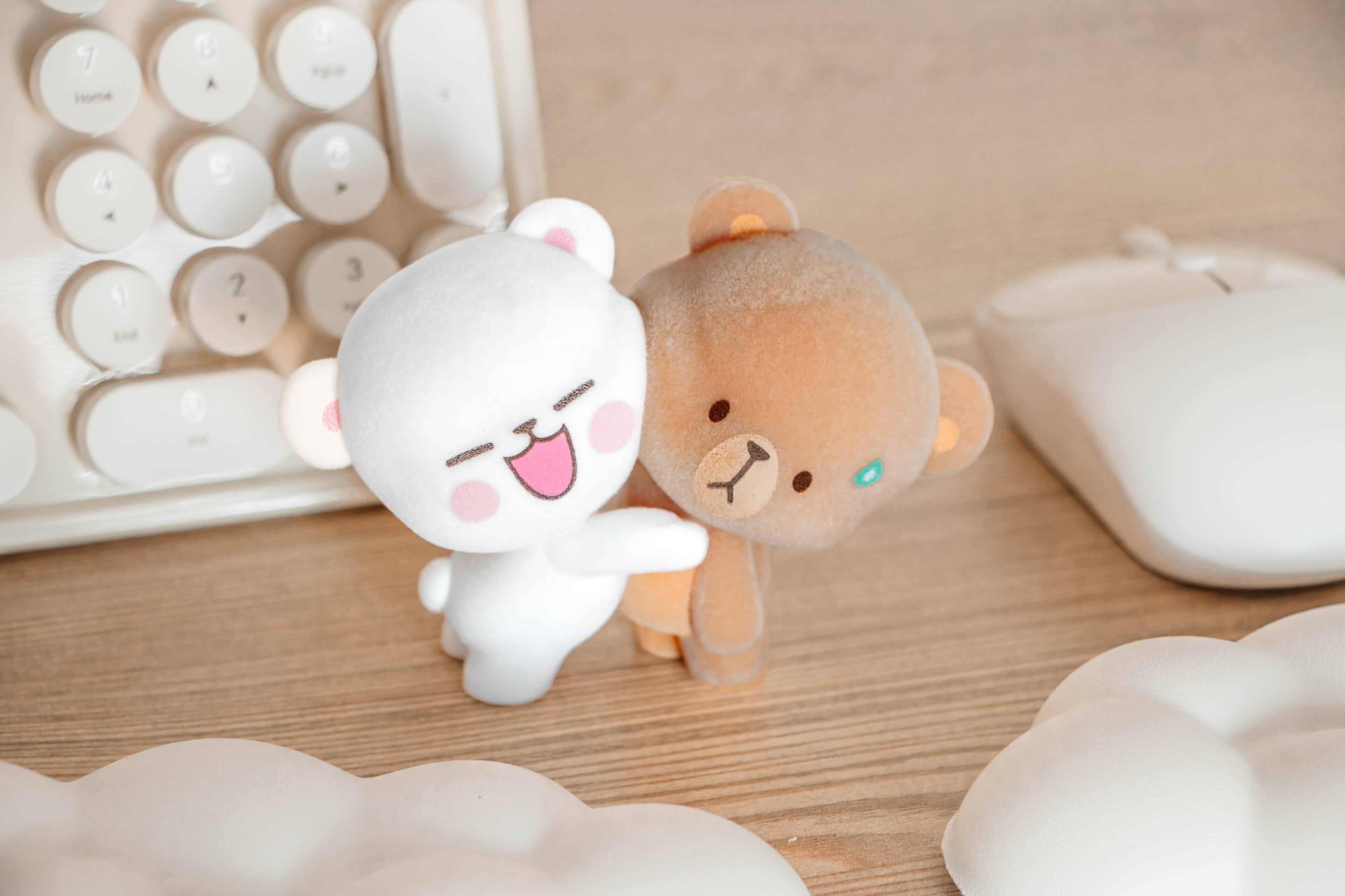 Alt View 7. Milk Mocha Bear - Milk Mocha Bear x Shopville Exclusive: Hugging Figurine - Fuzzy Flocked Cute Edition  [Limited Edition - 1000 Made].