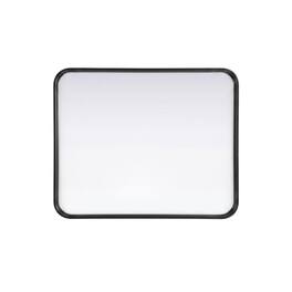 Elegant Decor - Contour Metal Rectangle Mirror 22x30 - Black