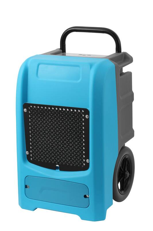 Back. Edendirect - 190 pt. 6000 sq.ft. Bucketless Commercial Dehumidifier in. Blue with Drain Hose.