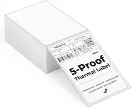 MUNBYN - 4"x6" Direct Thermal Shipping Labels, Durable Waterproof, Oil-Proof, Scratch-Proof, Alcohol-Resistant - White
