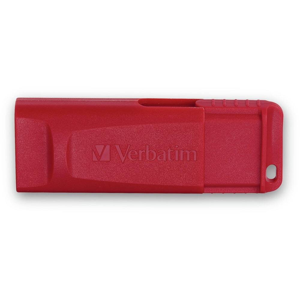 Front. Verbatim - Verbatim 95507 Store 'n' Go 8 GB USB Flash Drive - Red - Red.