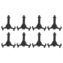 Unique Bargains - 8pcs Acrylic Easels Plate Stands 2.83 Inch Folding Display Holder for Frames Pictures Magazines - Black