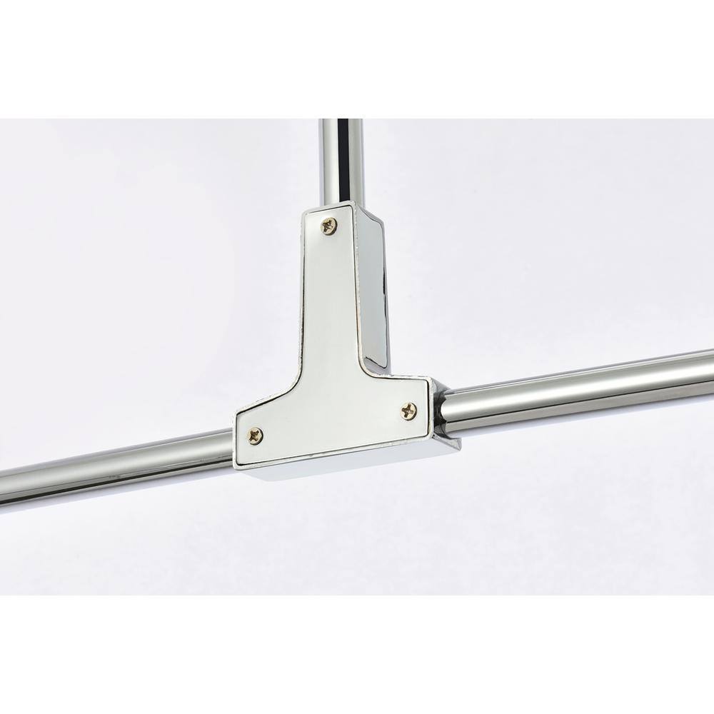 Alt View 2. Elegant Lighting - Zayne 4 Light Pendant in Chrome - Chrome And Clear.