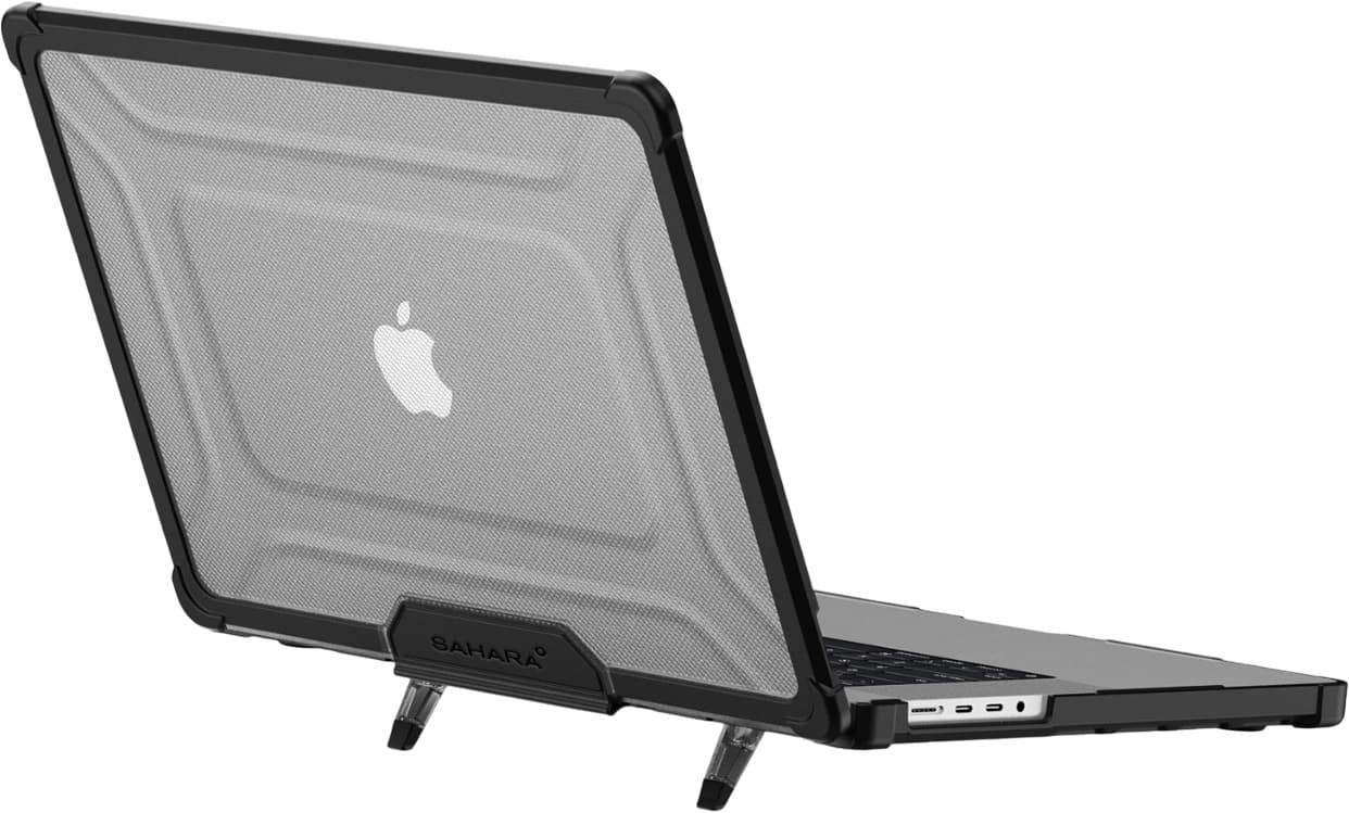 Angle. SaharaCase - Raider ProArmor Case for Apple MacBook Pro 16'' M4 (2024) and M3 (2023) Laptops - Scorpion Black.