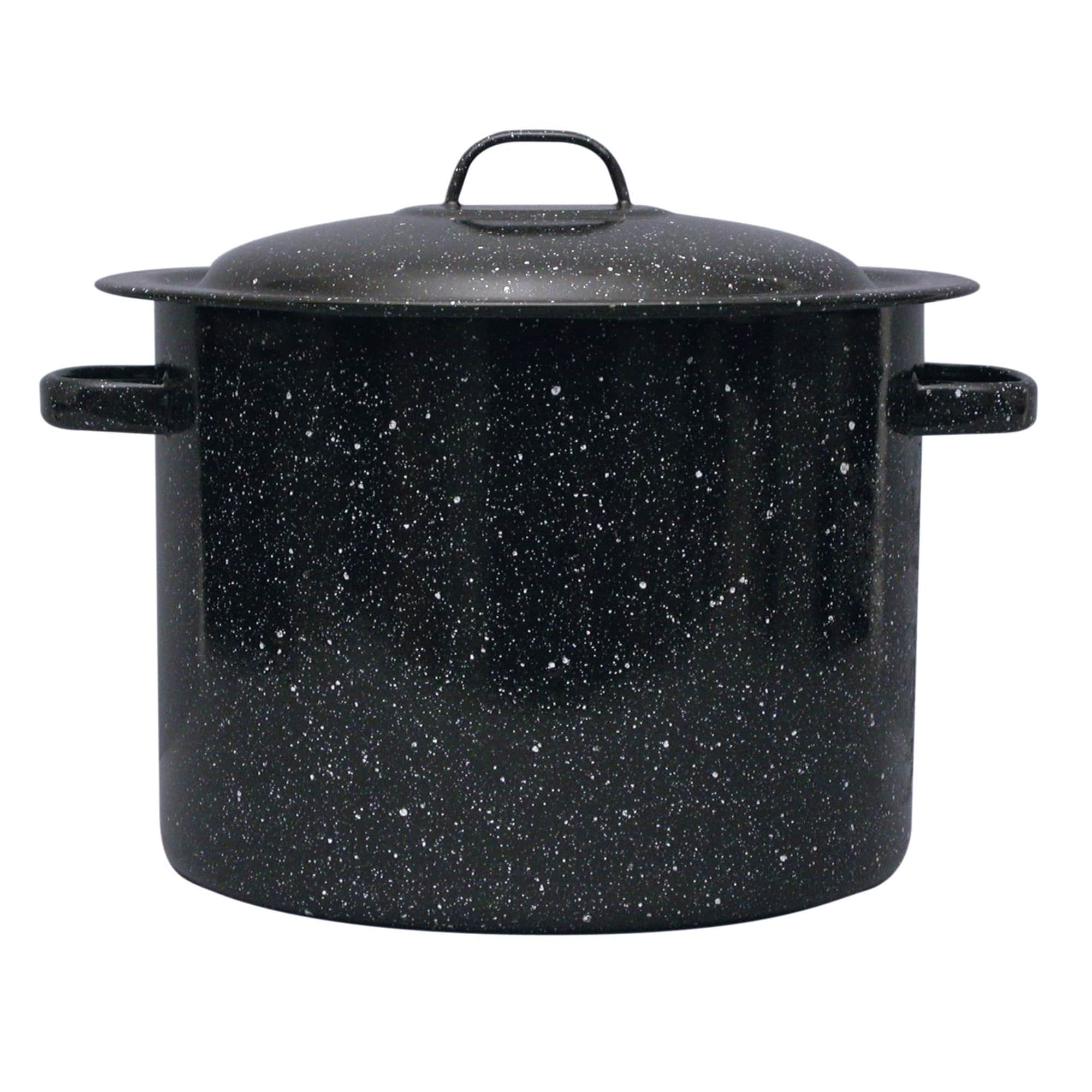Granite Ware - Stock Pot, 12 Qt - Speckled Black