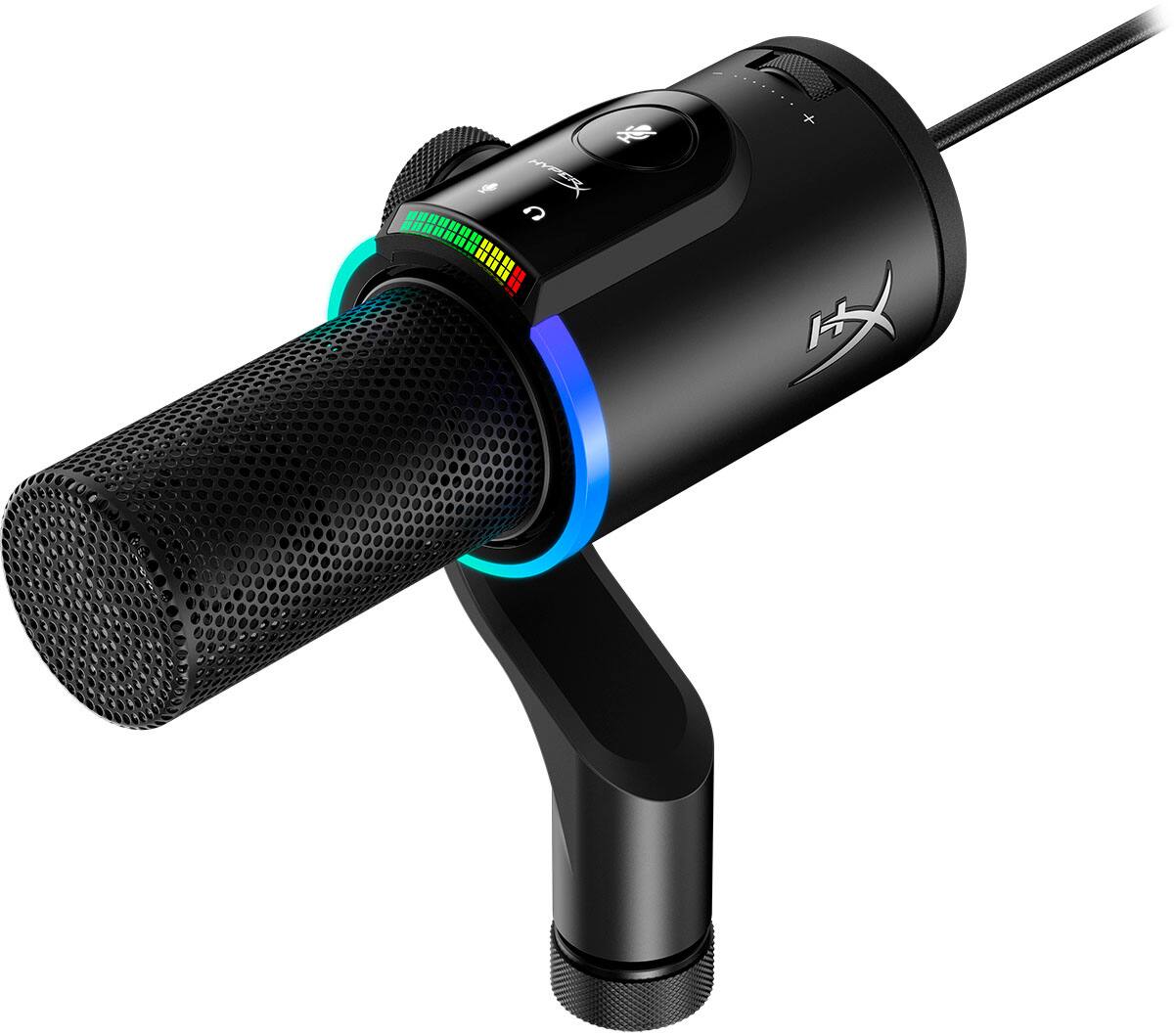 Alt View 8. HyperX - FlipCast Wired Cardioid USB Dynamic Microphone - Black.