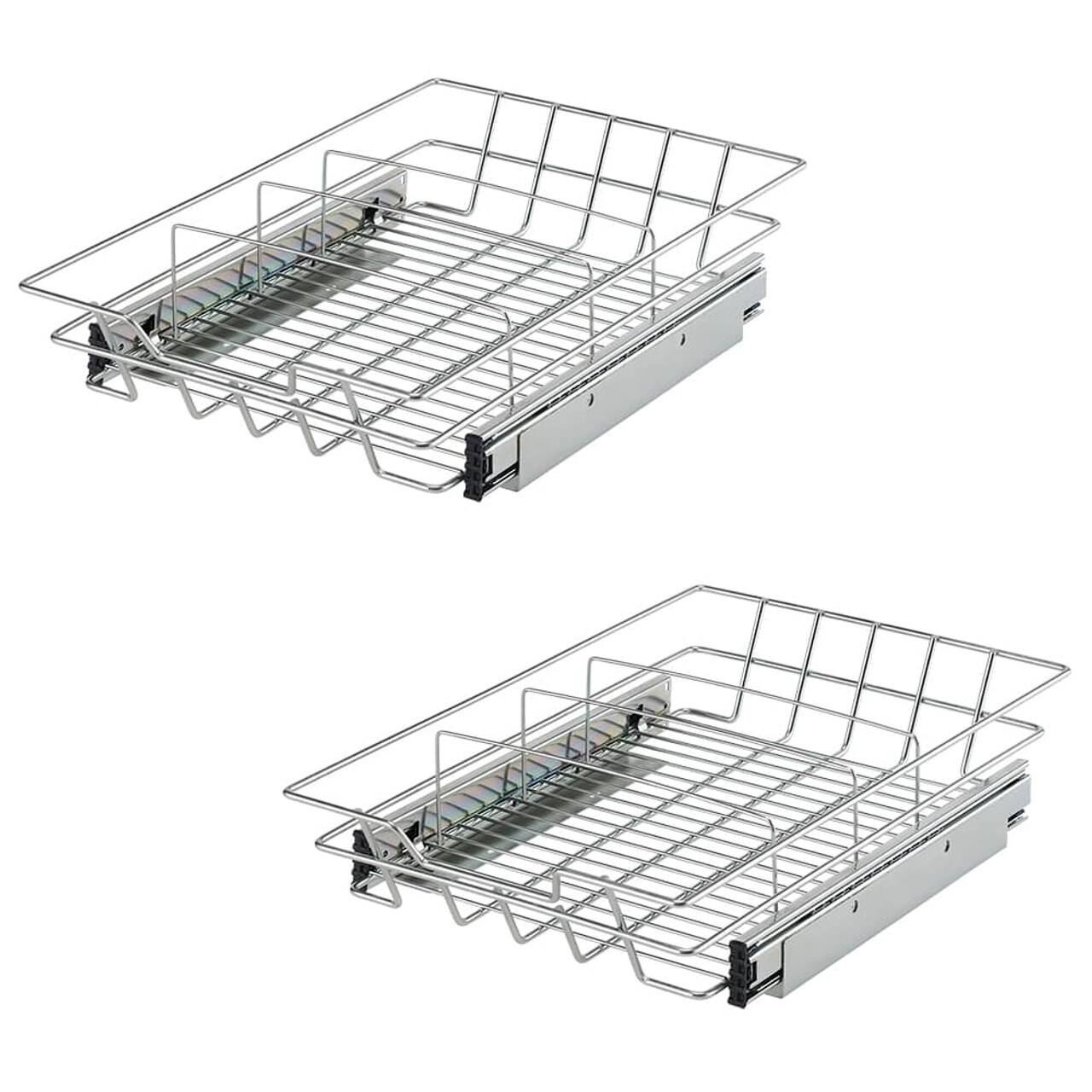 Alt View 11. TRINITY - PRO EcoStorage 13" Sliding Drawer 2-Pack Chrome - Chrome.