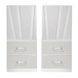 New Classic Furniture - Europa Wood 2 Nightstand with Panels - White