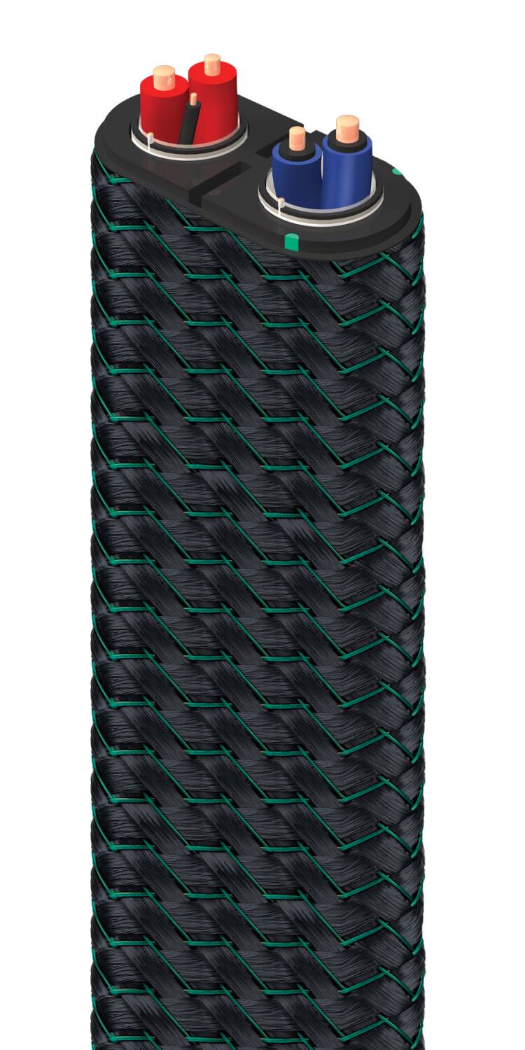 Alt View 13. AudioQuest - Robin Hood ZERO 8' Speaker Cable w/ ZERO-Tech for Full-Range or Treble with U-Spade > U-Spade - Green on Black.