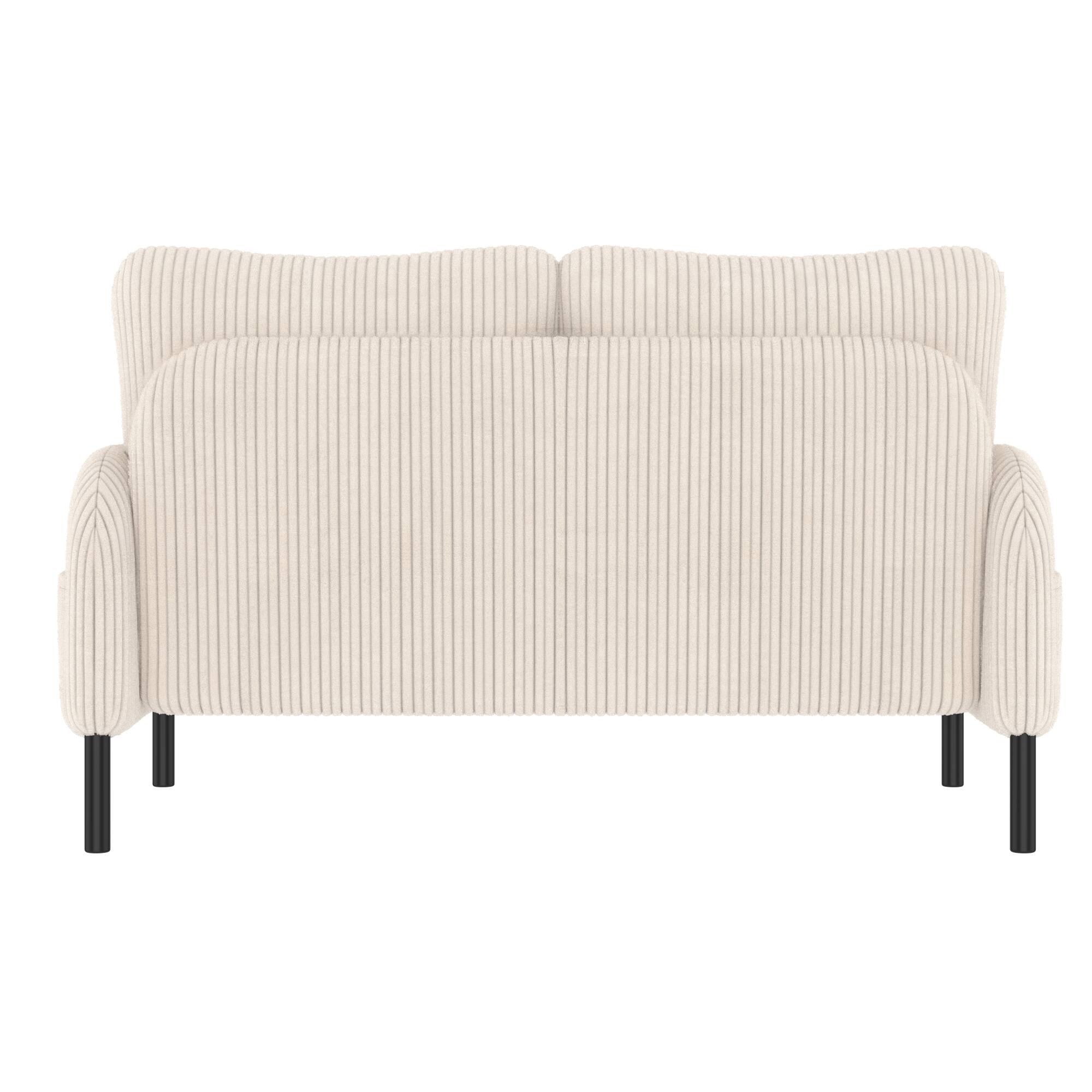 Alt View 7. GOODSILO - Elegant Corduroy Double Sofa with High Rebound Springs and Side Pockets for Living Rooms and Bedrooms - Beige.