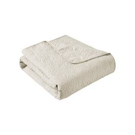 Gracie Mills - Sandy Classic Stitch Oversized Quilted Throw Blanket - Ivory