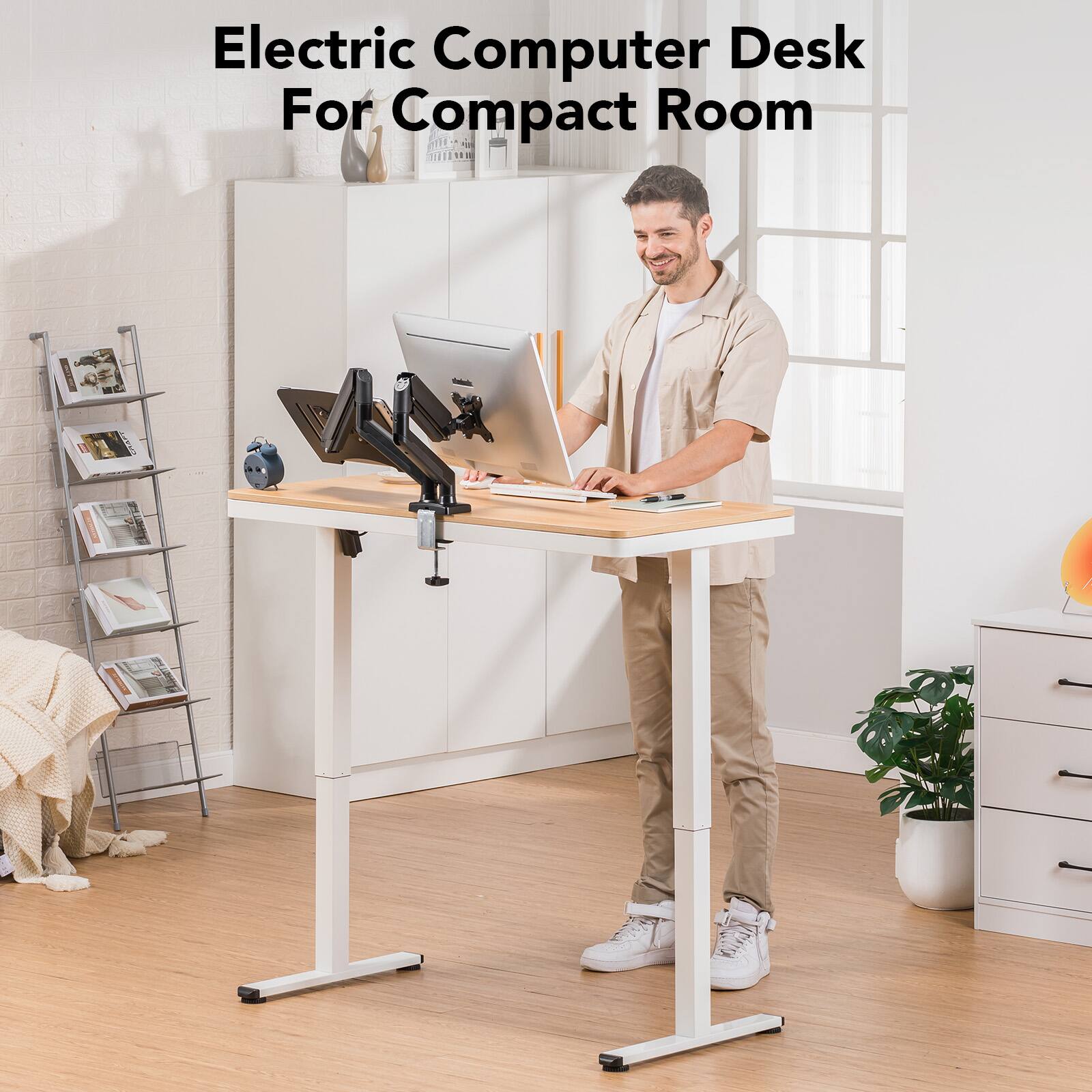Electric Computer Desk For Compact Room 121218M